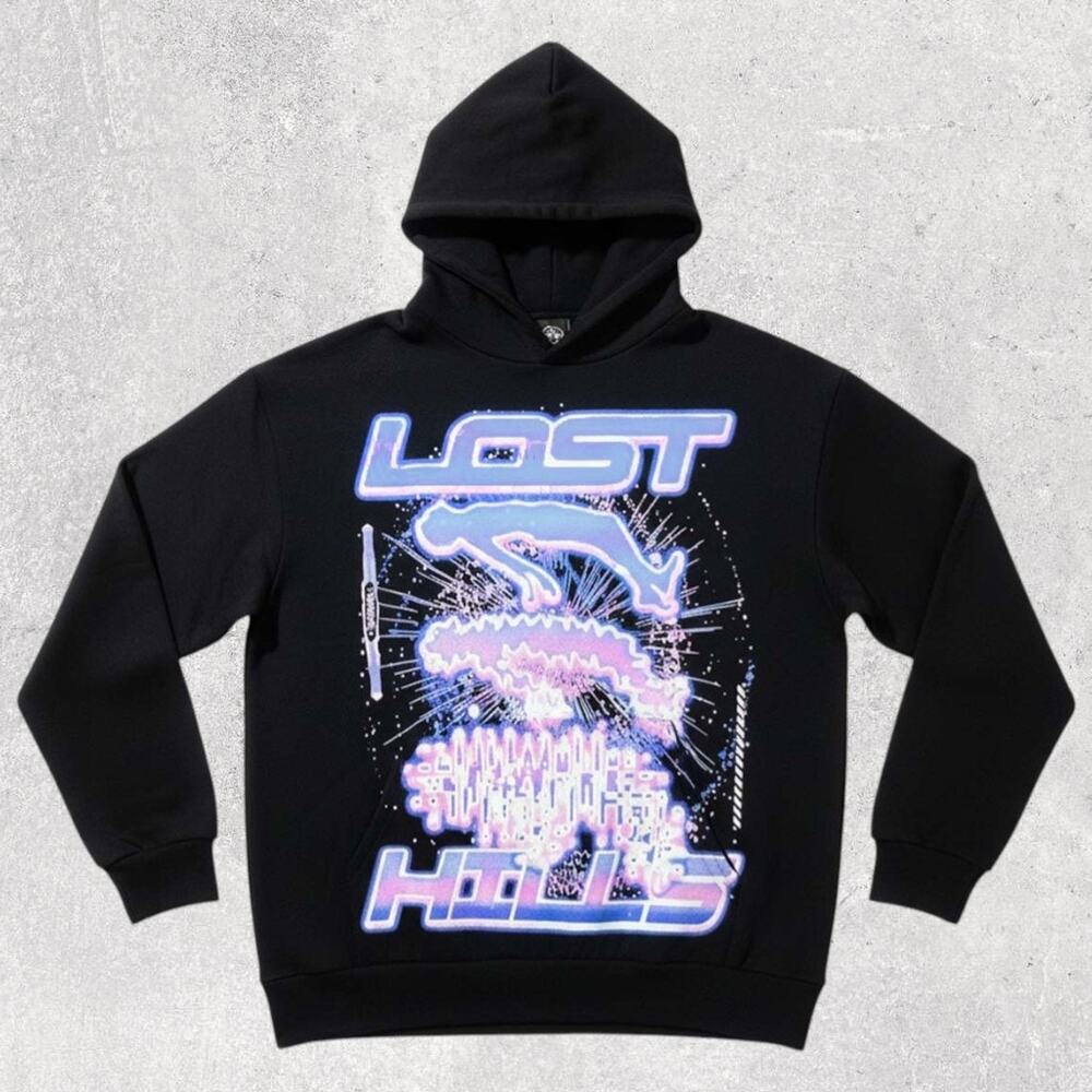 Lost Hills Escape Your Body Heavyweight Hoodie - Black [Size XL)